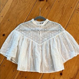 Nili Lotan White Eyelet Blouse